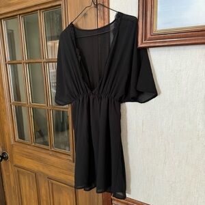 SHEIN Black Sheer Dress